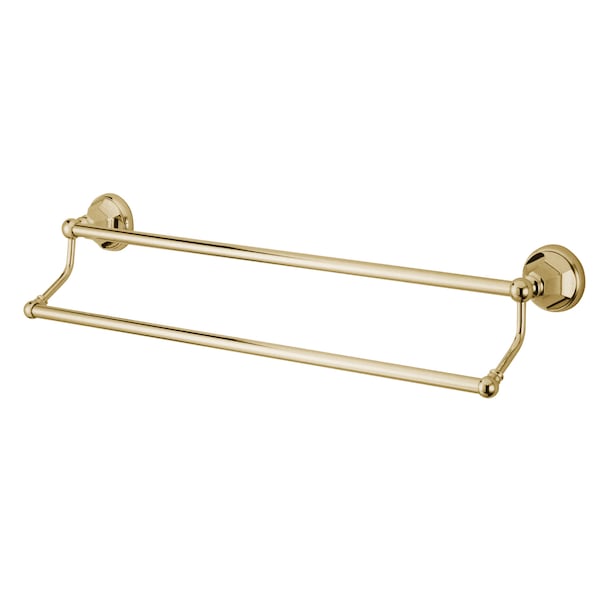 Metropolitan 24" Dual Towel Bar, Polished Brass